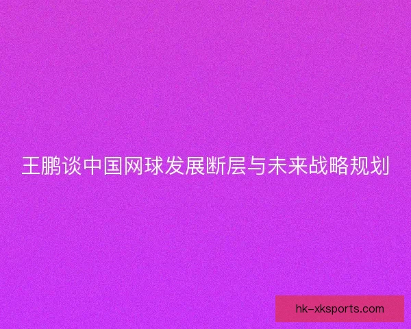王鹏谈中国网球发展断层与未来战略规划
